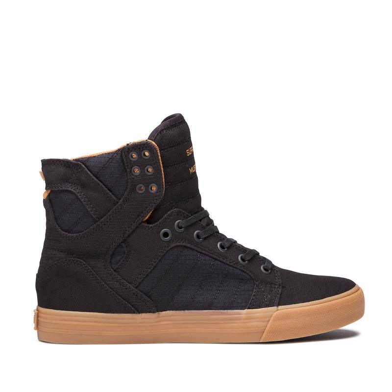 Buty Supra SKYTOP - Sneakersy Wysokie Damskie - Czarne (FLYS-69748)